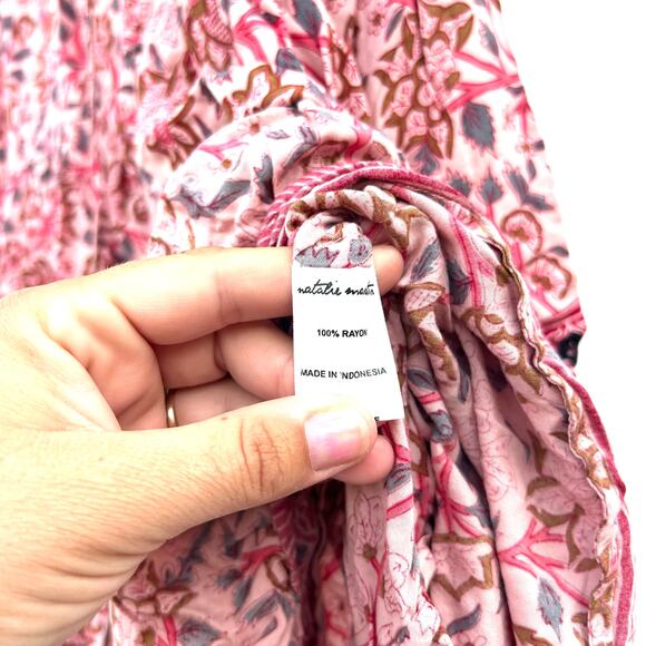 Natalie Martin Elisha Midi Dress Pink Dahlia Boho Maxi Long Extra Small XS - Picture 9 of 9